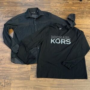 Bundle of Two Michael Kors Shirts, Sz (16; 34/35) & Large.